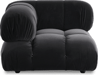 Camaleonda Style Corner Sofa - Right Armrest Dark Grey Velvet/Velvet image.