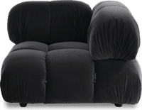 Camaleonda Style Corner Sofa - Right Armrest Dark Grey Velvet/Velvet image.