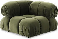 Camaleonda Style Corner Sofa - Left Armrest Bottle Green Velvet/Velvet image.