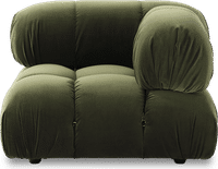 Camaleonda Style Corner Sofa - Left Armrest Bottle Green Velvet/Velvet image.