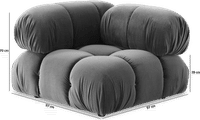 Camaleonda Style Corner Sofa - Left Armrest Bottle Green Velvet/Velvet image.