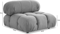 Camaleonda Style Lounge Sofa Creamy Alcantara/Alcantara image.
