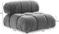 Camaleonda Style Lounge Sofa Dark Red Velvet/Velvet image.