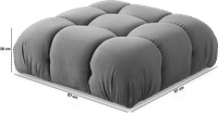 Camaleonda Style Sofa Ottoman Charcoal Grey Alcantara/Alcantara image.