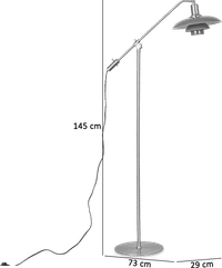 Cantilever Style Floor Lamp Amber image.