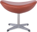 Egg Stool Premium Leather/Without piping/Caramel Aniline image.