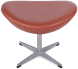 Egg Stool Premium Leather/Without piping/Caramel Aniline image.