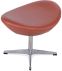 Egg Stool Premium Leather/Without piping/Caramel Aniline image.