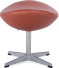 Egg Stool Premium Leather/Without piping/Caramel Aniline image.