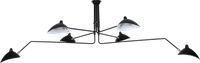 MCL-R6 Style Contemporary Pendant Lamp Black image.