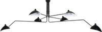 MCL-R6 Style Contemporary Pendant Lamp Black image.