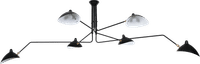 MCL-R6 Style Contemporary Pendant Lamp Black image.