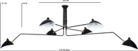 MCL-R6 Style Contemporary Pendant Lamp Black image.