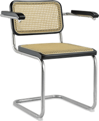 Cesca Side 64 Chair  Black Laquered image.