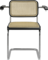 Cesca Side 64 Chair  Black Laquered image.