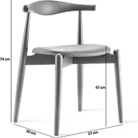 CH20 Elbow Chair Black/Black Lacquered image.
