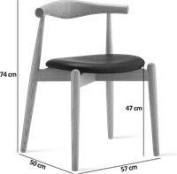 CH20 Elbow Chair Black/Solid Ash  image.