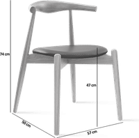 CH20 Elbow Chair Black/Solid Oak image.