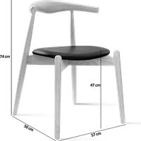 CH20 Elbow Chair Black/Soaped - Oak image.