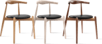 CH20 Elbow Chair Black/Solid Oak image.