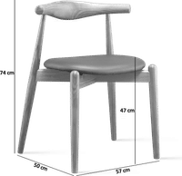 CH20 Elbow Chair Black/Walnut image.