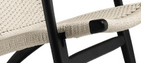 CH25 Easy Chair Black Painted Ash/Natural image.