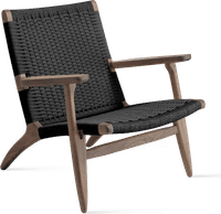 CH25 Easy Chair Walnut/Black image.
