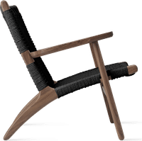 CH25 Easy Chair Walnut/Black image.