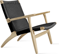 CH25 Easy Chair Solid Ash /Black image.