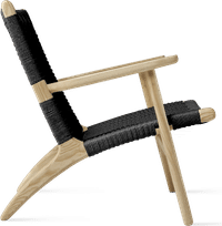 CH25 Easy Chair Solid Ash /Black image.