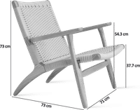 CH25 Easy Chair Solid Ash /Black image.