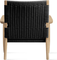CH25 Easy Chair Solid Oak/Black image.