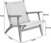 CH25 Easy Chair Walnut/Black image.