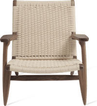 CH25 Easy Chair Walnut/Natural image.