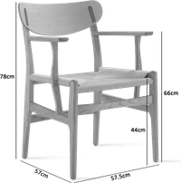 CH26 - Dining Chair - Natural Cord Ash/Natural image.