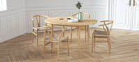 CH337 Style Dining Table Oak Soap Finish image.