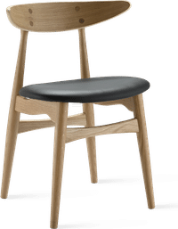 CH33 Chair Black/Solid Oak image.
