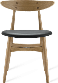 CH33 Chair Black/Solid Oak image.