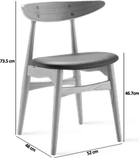 CH33 Chair Black/Soaped - Oak image.