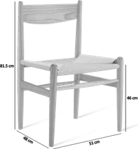 CH36 Side Chair Ash/Natural image.