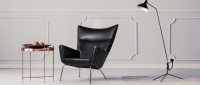 CH445 - Wing Chair Premium Leather/Black  image.