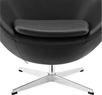 The Egg Chair Italian Leather/Without piping/Black image.
