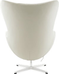 The Egg Chair Premium Leather/Without piping/White image.