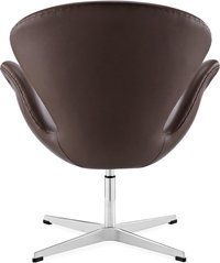 The Swan Chair  Premium Leather/Without piping/Mocha image.