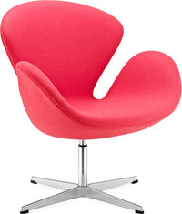 The Swan Chair  Wool/Without piping/Deep Red image.