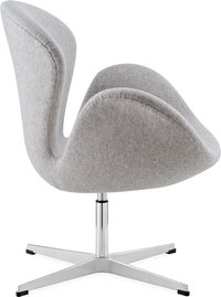 The Swan Chair  Wool/Without piping/Light Pebble Grey image.
