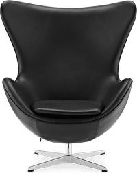The Egg Chair Premium Leather/With piping/Black  image.