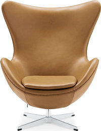 The Egg Chair Premium Leather/With piping/Camel image.