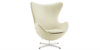 The Egg Chair Premium Leather/With piping/Cream image.