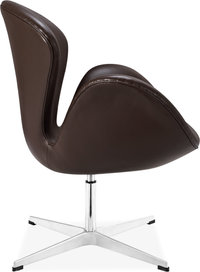 The Swan Chair  Premium Leather/With piping/Mocha image.